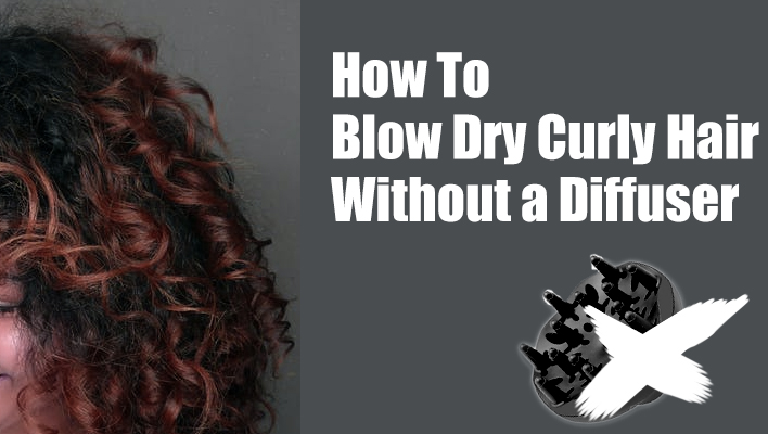 Blow dry curly outlet hair without diffuser